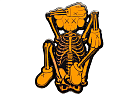 KAWS x NGV Skeleton Pin (Orange)