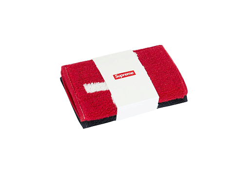 Supreme Imabari Pocket Folding Towels Black Red (Set of 2) (SS23)