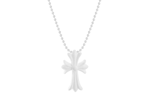 Chrome Hearts Silicone Cross Necklace White (FW19)