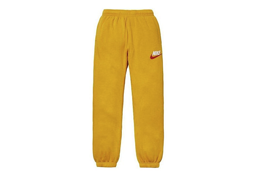 Supreme x Nike Crossover Solid Color Logo Alphabet Embroidered Casual Jogger Pants Yellow (FW18)