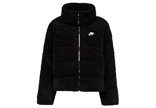 КУРТКА Nike Short Faux Fur Jacket Black