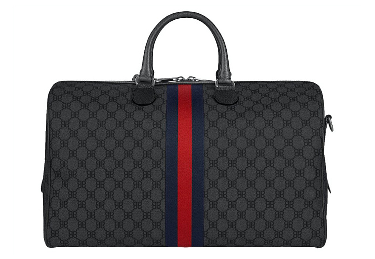 Gucci x Balenciaga The Hacker Project Graffiti Medium Duffle Bag Black