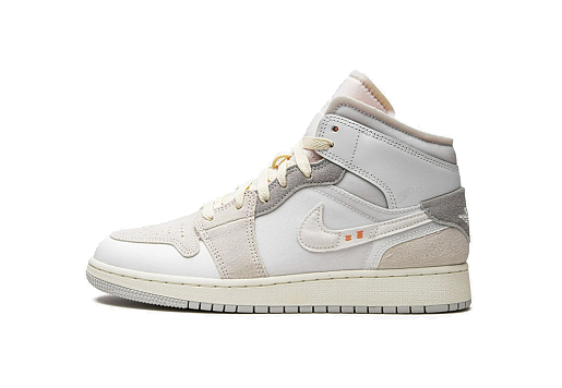 Nike Air Jordan 1 Mid SE Craft Inside Out White Grey (GS)