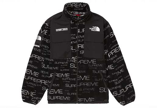 КУРТКА Supreme The North Face Steep Tech Fleece Jacket Black