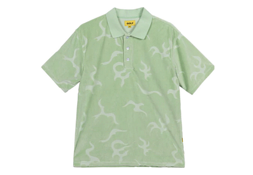 Golf Wang Flame Velour Polo Mint