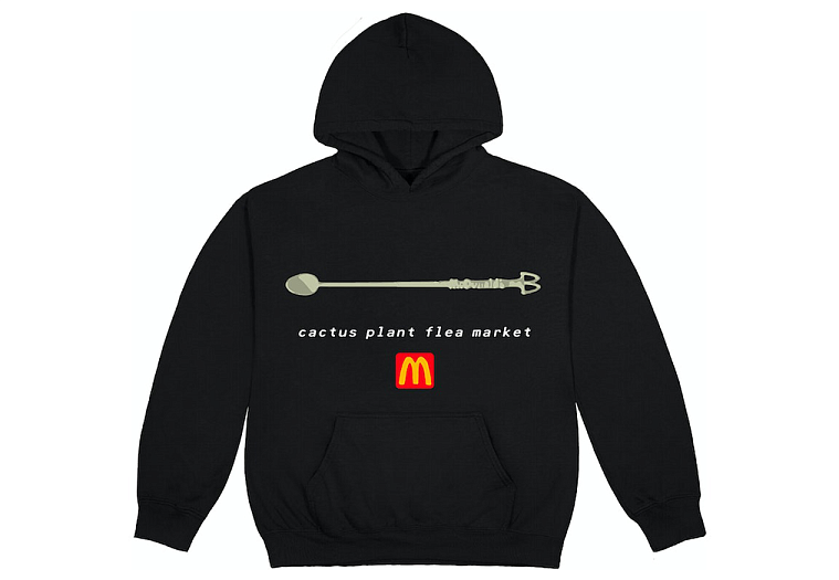 Cactus Plant Flea Market x McDonald's Coffee Stirrer Hoodie Black (FW22)