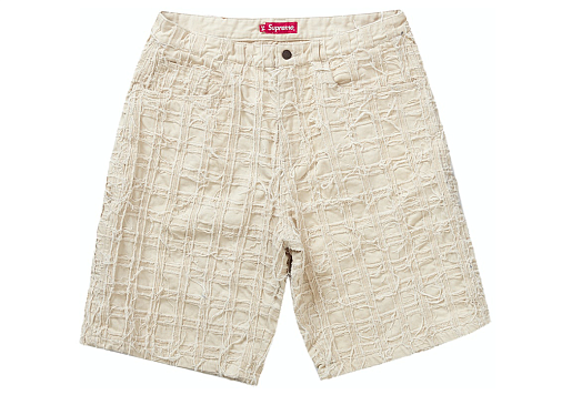 Supreme Frayed Patchwork Baggy Denim Short Natural (SS23)
