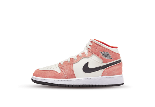 Nike Air Jordan 1 Mid SE Orange Suede Kids