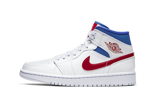 Nike Air Jordan 1 Mid White Red Royal (W)