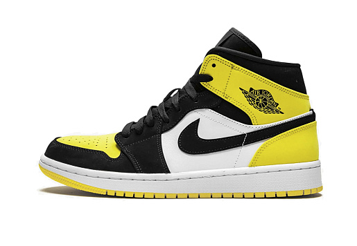 Nike Air Jordan 1 Mid Yellow Toe Black