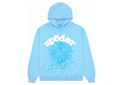 Sp5der Web Hoodie Sky Blue