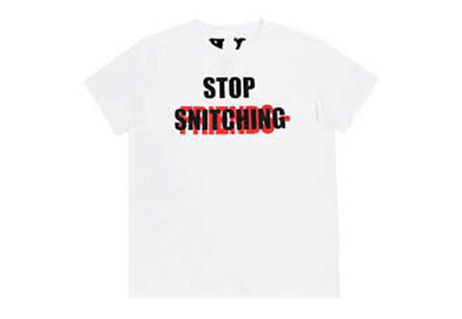 Vlone Friends Stop Snitching Tee White 