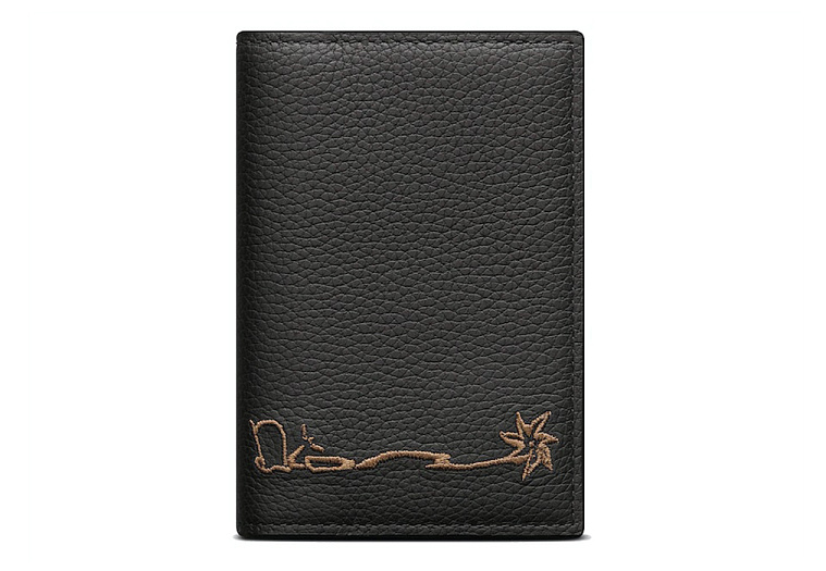 Dior x CACTUS JACK Bi-Fold Card Holder Black