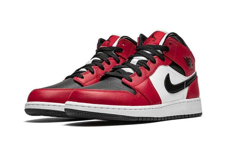 Nike Air Jordan 1 Mid Chicago Black Toe GS