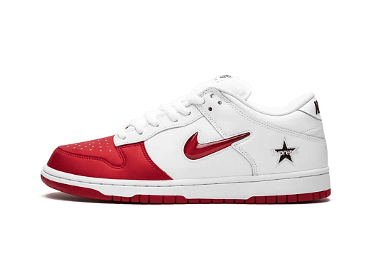 Nike SB Dunk Low Supreme Jewel Swoosh Red