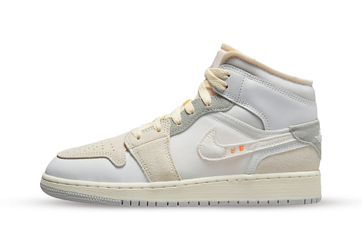 Nike Air Jordan 1 Mid SE Craft Inside Out Cement Grey (GS)