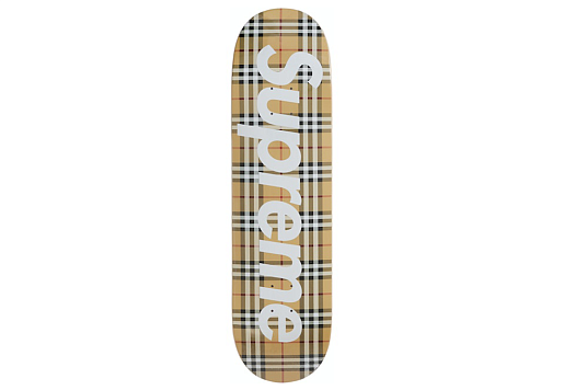 Supreme Burberry Skateboard Deck Beige
