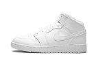 Nike Air Jordan 1 Mid Triple White (GS)