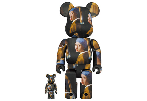 Bearbrick Johannes Vermeer (Girl with a Pearl Earring) 100% & 400% Set