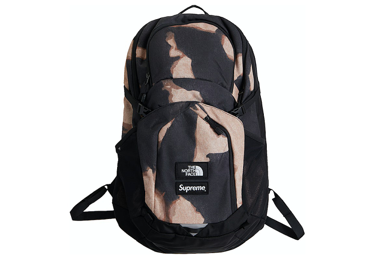 Supreme The North Face Bleached Denim Print Pocono Backpack Black (FW21)