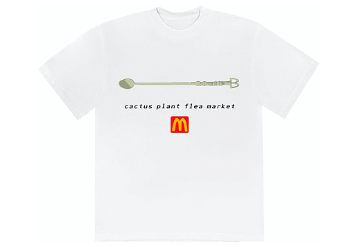 Cactus Plant Flea Market x McDonald's Coffee Stirrer T-shirt White (FW22)