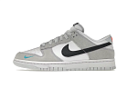 Nike Dunk Low White Grey Navy Aqua Mini Swoosh