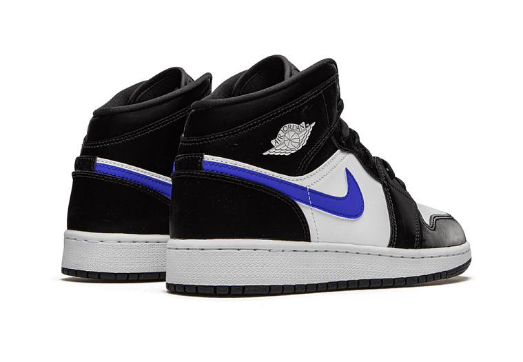 Nike Air Jordan 1 Mid Black Racer Blue White (GS)