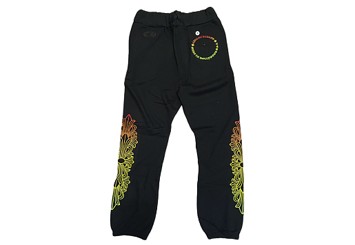 Chrome Hearts Gradient Floral Sweatpants Black