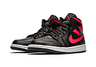 Nike Air Jordan 1 Mid Black Siren Red (W)