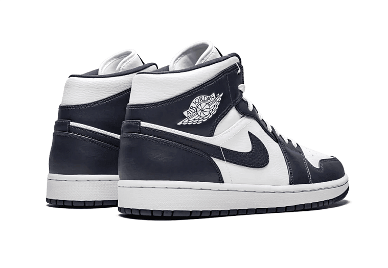 Nike Air Jordan 1 Mid White Metallic Gold Obsidian