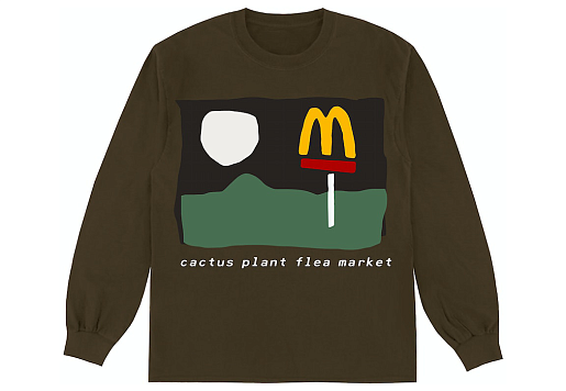 Cactus Plant Flea Market x McDonald's 24/7 Long Sleeve T-shirt Clove (FW22)