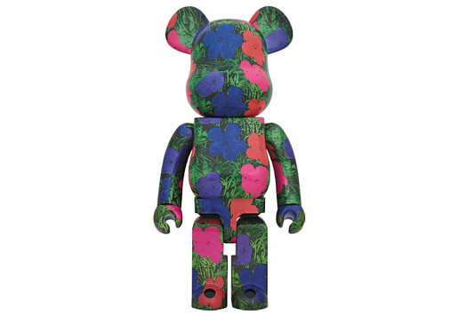 Bearbrick Andy Warhol Flowers 1000%