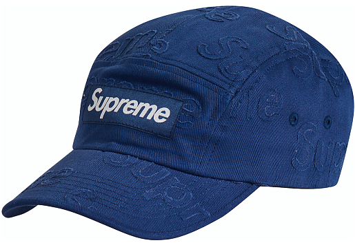 Supreme Lasered Twill Camp Cap Navy (SS23)