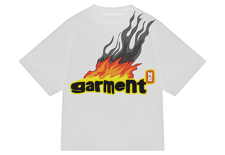 NE Garment Flame Tee White