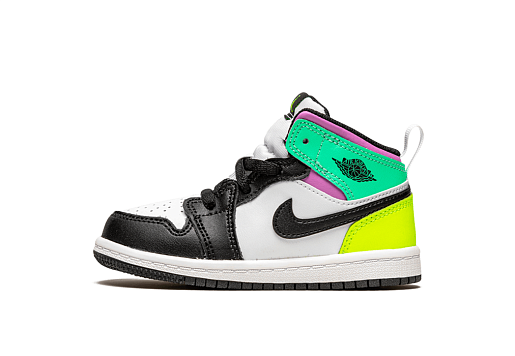 Nike Air Jordan 1 Mid Pastel Black Toe Kids