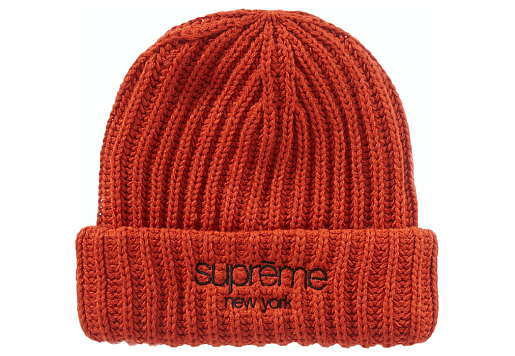 Supreme Ribbed Beanie Burnt Orange (FW22)