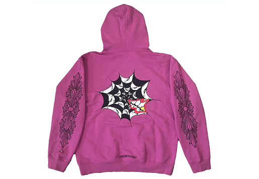 Chrome Hearts Matty Boy Spider Web Hoodie Purple