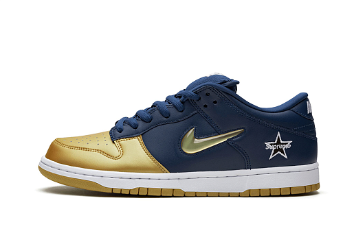 Nike SB Dunk Low Supreme Jewel Swoosh Gold