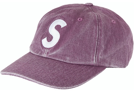 Supreme Pigment Canvas S Logo 6-Panel Plum (SS23)