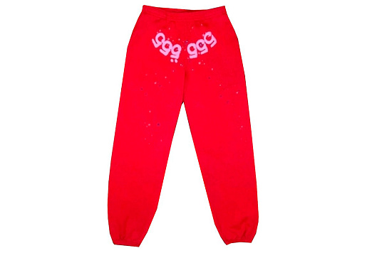 Spider Worldwide Red Sweatpants Angel Number 555