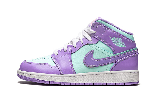 Nike Air Jordan 1 Mid Purple Aqua (GS)