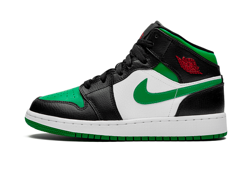 Nike Air Jordan 1 Mid Green Toe (GS)