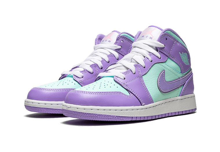 Nike Air Jordan 1 Mid Purple Aqua (GS)