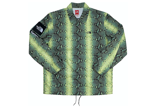 КУРТКА Supreme The North Face Snakeskin Taped Seam Coaches Jacket Green