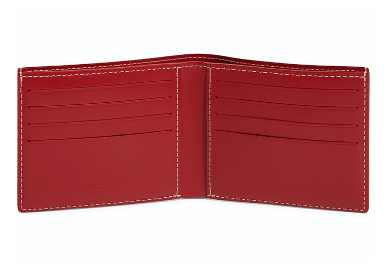 Goyard Victoire Wallet Red in Canvas Calfskin