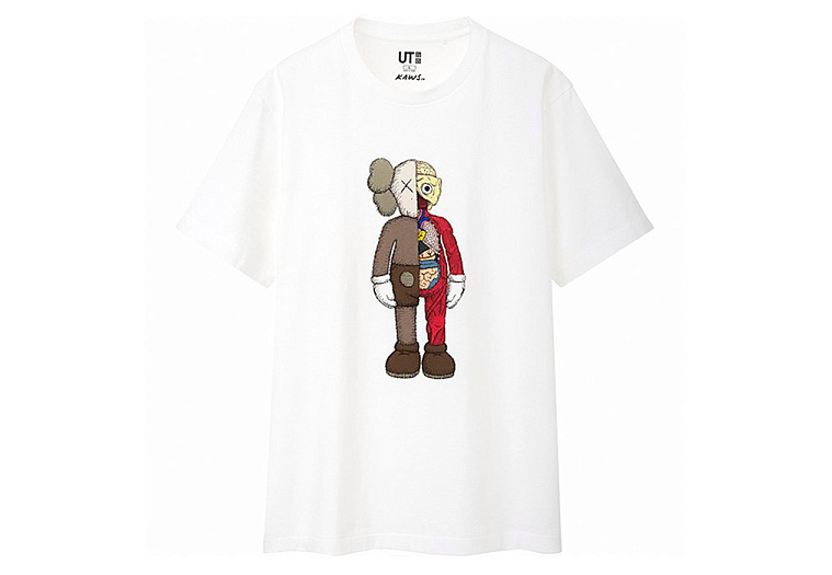 KAWS x Uniqlo Flayed Tee White