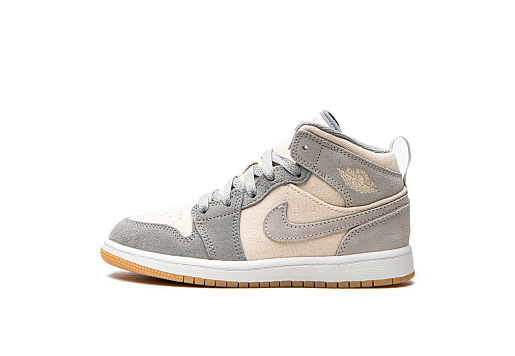 Nike Air Jordan 1 Mid SE Coconut Milk Particle Grey Kids