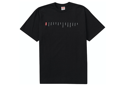 Supreme Location Tee Black (SS23)