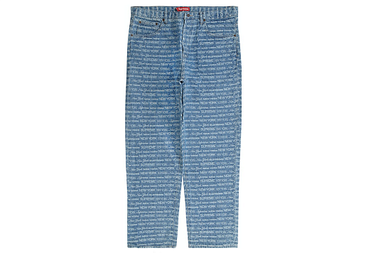 Supreme Multi Type Jacquard Regular Jean Blue (FW22)
