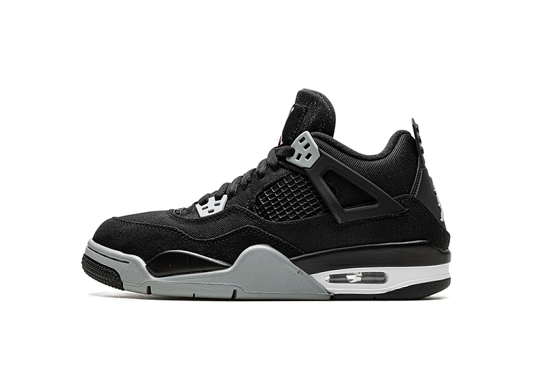 Nike Air Jordan 4 Retro Black Canvas (GS)